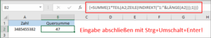 Quersumme berechnen
