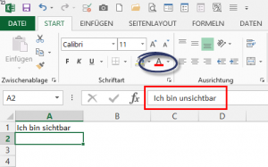 Zelleninhalt wird unsichtbar