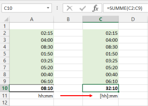 Ergebnis im richtigen Format