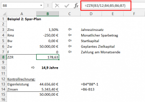 Beispiel 2: Spar-Plan