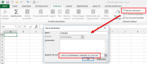 Zum Vergrößern bitte auf das Bild klicken Neuen Namen definieren