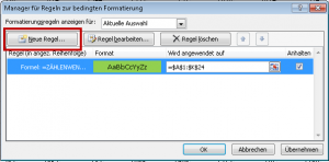 Zum Vergrößern bitte auf das Bild klicken Weitere Regeln anlegen