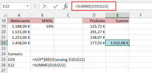 Zum Vergrößern bitte auf das Bild klicken Beispiel 2: Matrix und Konstante