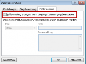 Zum Vergrößern bitte auf das Bild klicken Fehlermeldung abschalten