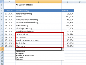 Zum Vergrößern bitte auf das Bild klicken Ergebnis: Die letzten 5 Werte