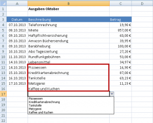 Zum Vergrößern bitte auf das Bild klicken Dynamisch angepasste Werte