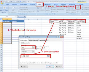 Zum Vergrößern bitte auf das Bild klicken Datenüberprüfung festlegen