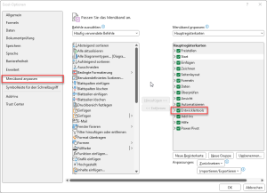 Zum Vergrößern bitte auf das Bild klicken Entwicklertools in aktuellen Excel-Versionen aktivieren