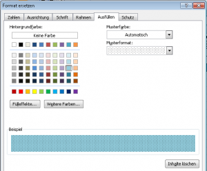 Zum Vergrößern bitte auf das Bild klicken Füllfarbe und -muster