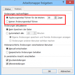 Zum Vergrößern bitte auf das Bild klicken Weitere Einstellungen