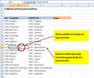 Zum Vergrößern bitte auf das Bild klicken Tückisches Leerzeichen