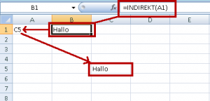Zum Vergrößern bitte auf das Bild klicken So funktioniert INDIREKT()