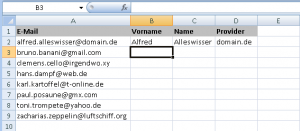 Zum Vergrößern bitte auf das Bild klicken E-Mail-Liste