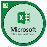 Badge Microsoft Excel Expert (Microsoft 365 Apps and Office 2019)