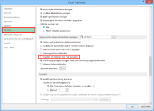 Null-Darstellung unterdrücken
