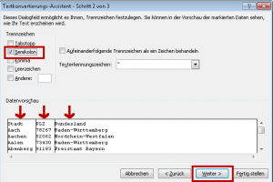 Zum Vergrößern bitte auf das Bild klicken Textkonvertierung Schritt 2