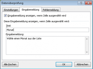 zum Vergrößern bitte auf das Bild klicken Eingabemeldung