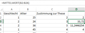 Mittelwert berechnen