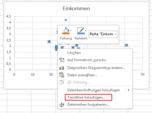 Trendlinie hinzufügen