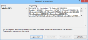 Zum Vergrößern bitte auf das Bild klicken Mehr Klarheit mit "Formel auswerten"