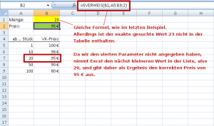 Zum Vergrößern bitte auf das Bild klicken Staffelpreise Beispiel 2