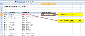 Zum Vergrößern bitte auf das Bild klicken Alternative zu VERKETTEN()