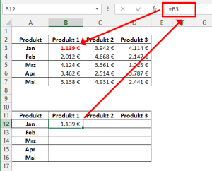 Einfacher Zellverweis