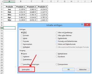 Verknüpfung einfügen
